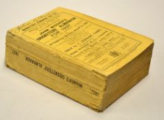 1927 Wisden Cricketers' Almanack - 64th edition - original paper wrappers, retaining 99% the paper