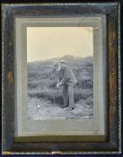 Tom Morris The Old Course St Andrews photograph by J Patrick - playing from a bunker mounted on