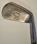 Fine William Gibson Kinghorn Superior Spade Mashie fitted with replaced thick period hide grip and