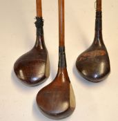 3x socket head woods to incl 2x Mcdermott a striped top driver and spoon plus a Jas Lilleywhite