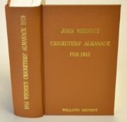 1915 Wisden Cricketers' Almanack - Willows soft back reprint publ'd 2002 in brown gilt cloth