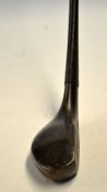 Fine T Dunn very unusual high crown dropped heel dark stained beech wood longnose driver c. 1885 -