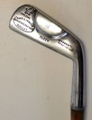 Fine Gibson lump back thick blade cleek with parallel lines and dot face markings, stamped with