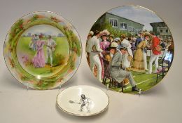 Tennis Ceramic plates - New York and Rudolstadt Pottery tennis side plate c.1915 and stamped to