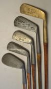 Half set of 4 golfing irons and a putter (5) to include Diamond back mid iron, Gourlay Special iron,