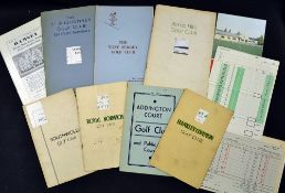 7x various golf club handbooks from the 1927 onwards by Robert H.K Browning, Tom Scott and others to