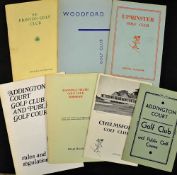 5x Essex and South of club handbooks from the 1950s onwards to include Robert H.K Browning,