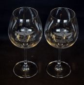 Pair of Robert Mondavi Waterford Crystal 2007 Indianapolis Motor Speedway Commemorative Burgundy