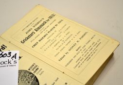 1915 Wisden Cricketers' Almanack - 52nd edition - original paper wrappers, lacking front cover,