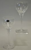 Pair of Hoya Crystal Cut Wine Glasses measuring 7