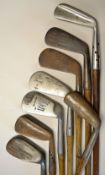 8x Assorted irons including 2x Sammy's one by Anderson and one by Gibson, stamped Auchterlonie St