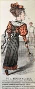 Vic tennis lithograph print titled 