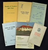 6x interesting UK Islands golf club handbooks from 1950s onwards by Lt. Colonel R Smallwood and