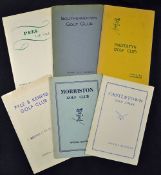 6x Wales and Isle of Man golf club handbooks from the 1938 onwards to include Robert H.K Browning,
