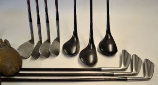 Set of 10x Tommy Armour (1931 Open Golf Champion) Silver Scott clubs - to incl 3x woods and 7