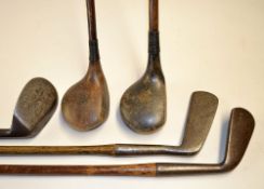 Selection of Spalding golf clubs to include socket head driver ( fibre sole insert need replacing) ,