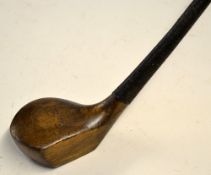 Auchterlonie St Andrews late scare head driver - period leather grip