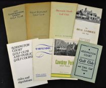 6x Sussex golf club handbooks from the 1930s onwards by Bernard Darwin, Robert H. K Browning, Tom