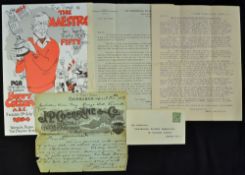 Golfing Ephemera consisting of 'The Kempshall Flyer' and accompanying letter, a PGA Dinner Menu 1984