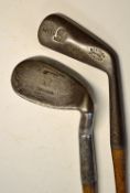 Tom Stewart St Andrews Smith's patent anti-shank niblick with criss-cross and dot face markings (