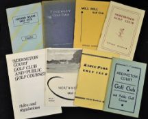 5x Middlesex golf club handbooks from the 1930s onwards by Robert H. K Browning, Tom Scott and