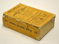 1922 Wisden Cricketers' Almanack - 59th edition - original paper wrappers, retaining most of the