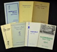 8x Kent and other golf club handbooks from 1930s onwards by Robert H.K Browning, Tom Scott and