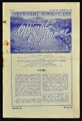 1950/1951 Shrewsbury Town v Carlisle United Football programme 3 March 1951. Fair-good condition