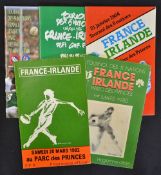 5x France v Ireland rugby programmes a complete run (H) from the 1980s to include '80, '82, '84, '86