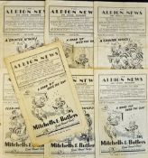 West Bromwich Albion home Football programmes 1951/52 to include Middlesbrough, Preston NE, Bolton