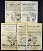 West Bromwich Albion home Football programmes 1952/53 to include Preston NE, Blackpool, Liverpool,