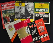 Collection of New Zealand rugby test match programmes (H) from late 1960's onwards to incl vs