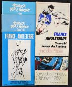 Completer run of France v England rugby programmes (H) from the 1980s - all appear unused hence