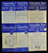 1950s Shrewsbury Town Football programme selection including v Newport County 1952/53, 1954/55,