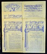 1946/47 Shrewsbury Town v Polish Team Football programme date 18 Jan, t/w 1947/48 v Boston United,