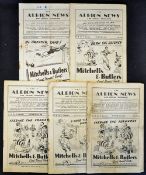 West Bromwich Albion home Football programmes 1948/49 to include Plymouth Argyle, Southampton,