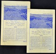 1954/1955 Shrewsbury Town v Atherstone Town Football programme 21 August, and v Hinckley Athletic 12