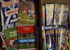 Assorted 1960s onwards International Football programme selection to include 1957 England v