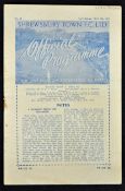 1950/1951 Final game of the season Shrewsbury Town v New Brighton Football programme date 5 May