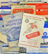 1960s Everton football away programme selection to include 1953 v Brentford, 1954 v Sheffield