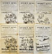West Bromwich Albion home Football programmes 1951/52 to include Aston Villa, Bolton Wanderers (