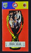1993/94 European Super Cup Final Parma v AC Milan Football programme 1st leg, 12 Jan, at Parma, with