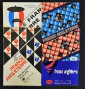 4x France v England rugby programmes from 1960/70's to incl '64,'74,'76 and '78 all appear unused