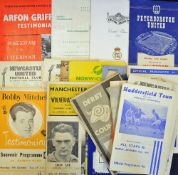 1960s onwards Football programme selection to include 1961 Newcastle Utd v Bobby Mitchell XI, 1961