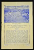 1950 Shrewsbury Town v Oldham Athletic football programme date 4 Nov, folds otherwise generally