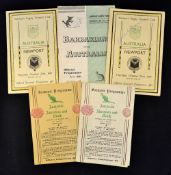 1947 Australia Rugby Tour to UK Welsh programmes to include vs Newport (2), vs Aberavon and Neath (