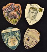 Rugby League: 3x Early Baines trade cards for Bradford (RFC), Bramley and Halifax Town, Condition
