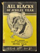 1935 All Blacks Rugby Book: 1935/36 New Zealand Rugby All Blacks Jubilee year tour of the British