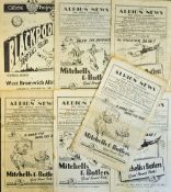 West Bromwich Albion home Football programmes 1950/51 to include Wolves, Stoke City, Derby County,