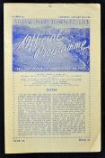 1951/1952 Shrewsbury Town v Aston Villa Football programme 19 January 1952 (slight creases, team
